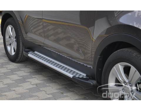 Пороги алюминиевые "Artemis" для Kia Sportage